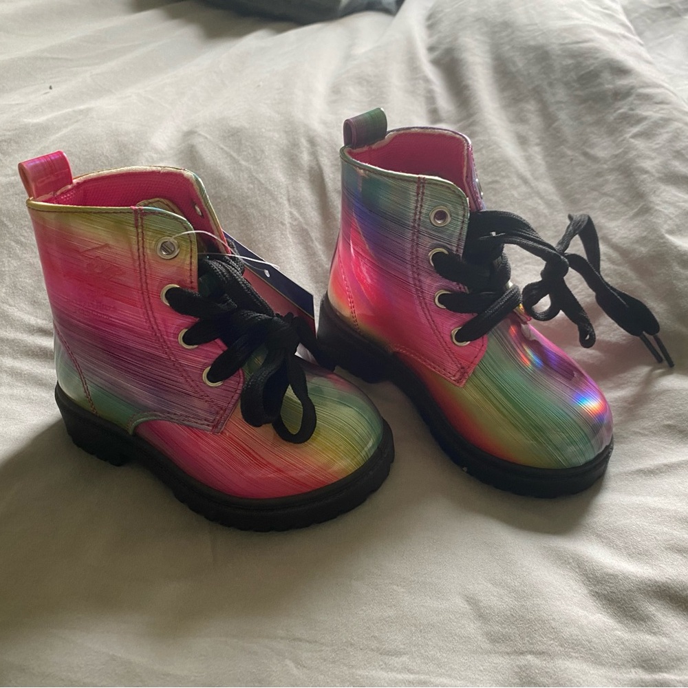 Ralph Lauren Beverly Hills Polo Club Colorful Rainbow Toddler Boots